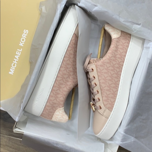 MICHAEL KORS POPPY LACE UP MINI MK LOGO PVC BALLET - Picture 2 of 16